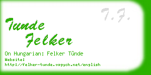 tunde felker business card